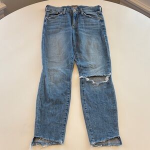 Mother The Looker Ankle Step Fray Jeans